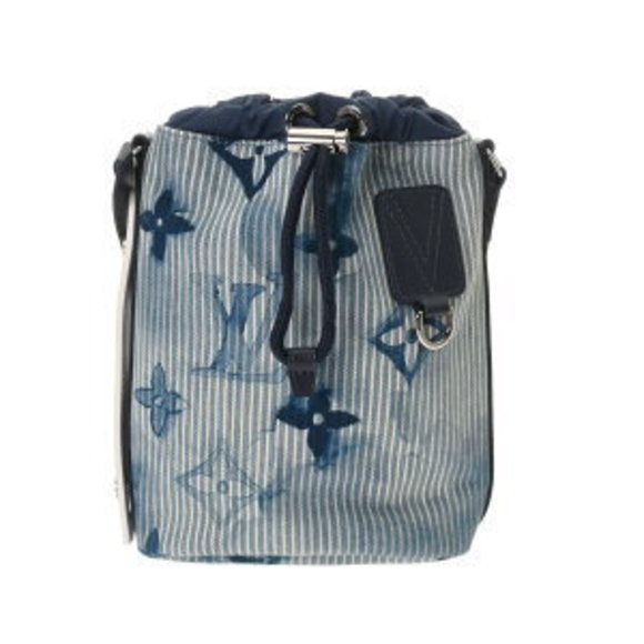 Louis Vuitton Watercolor Sac Marant Messenger Bag Blue Canvas Shoulder - Picture 1 of 9